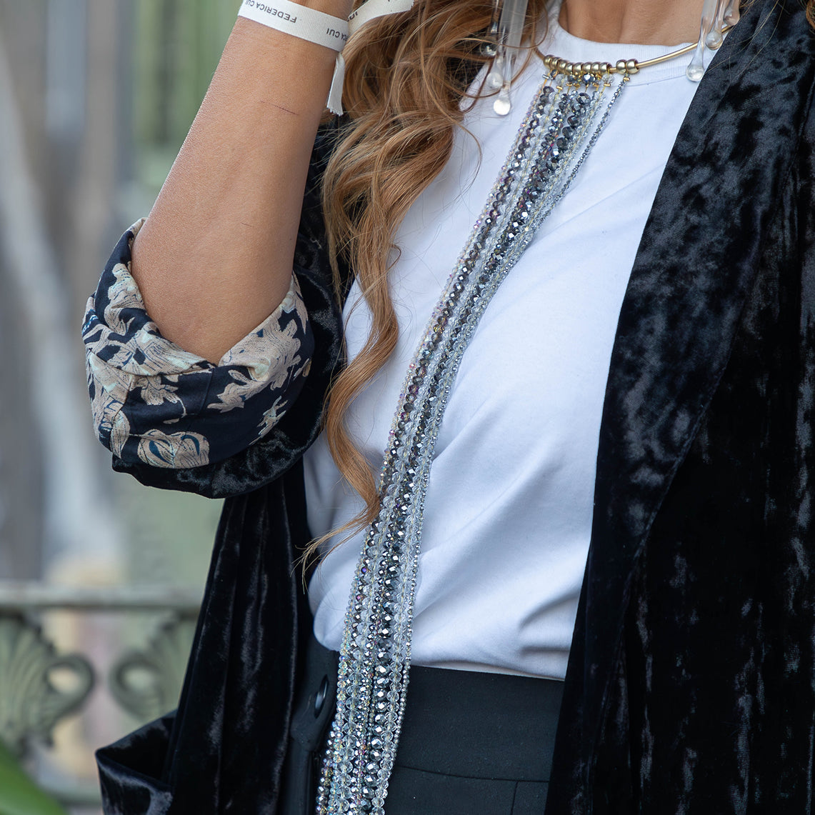 COLLAR LARGO CASCADA PLATA