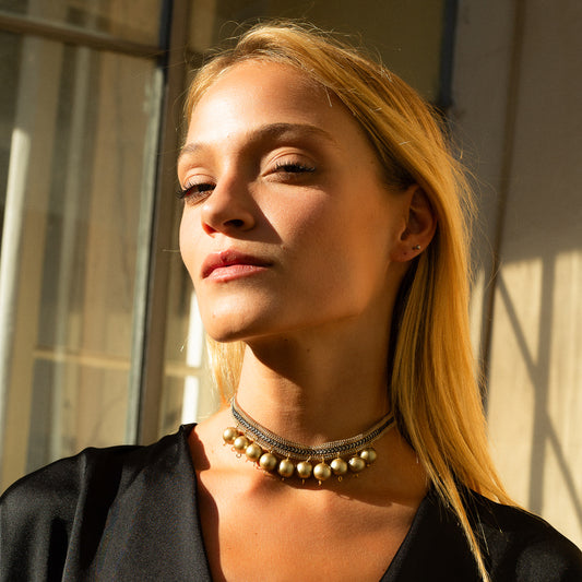 CHOKER DE HILO METALIZADO